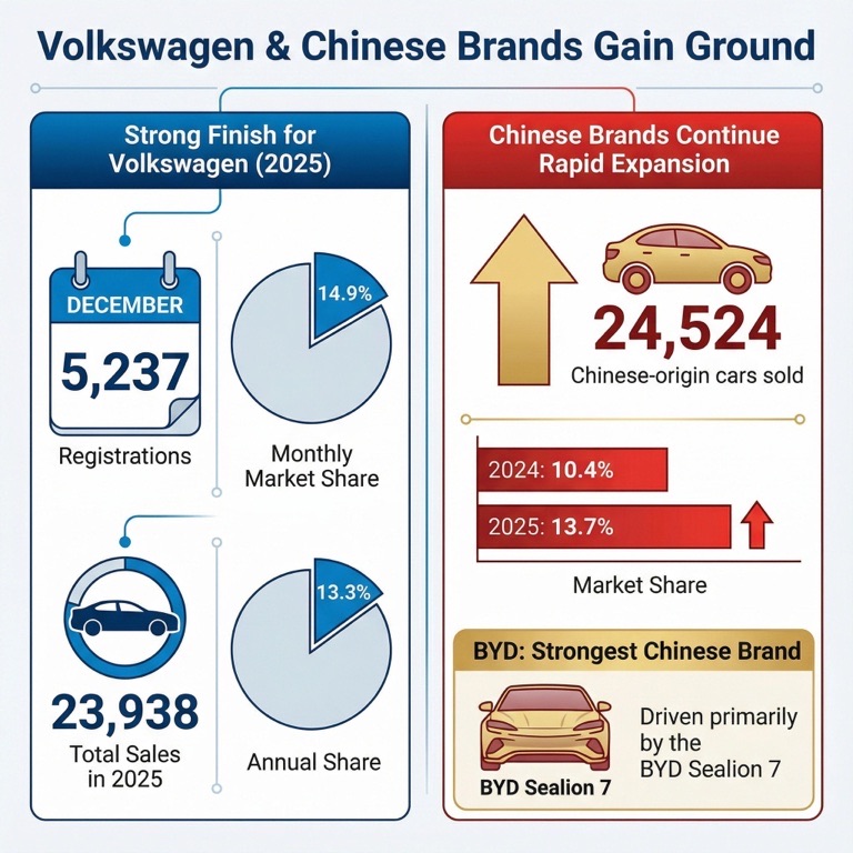 Volkswagen and Chinese Brands Gain Ground
