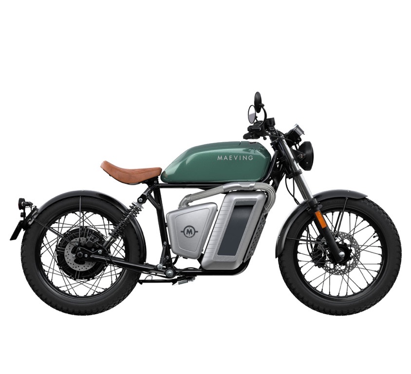Maeving RM1 Green electric motorcycle