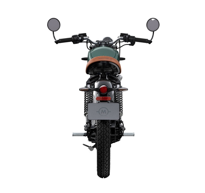 Maeving RM1 Green electric motorcycle