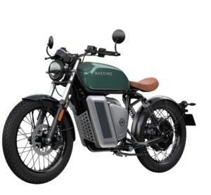 Maeving RM1 Green electric motorcycle