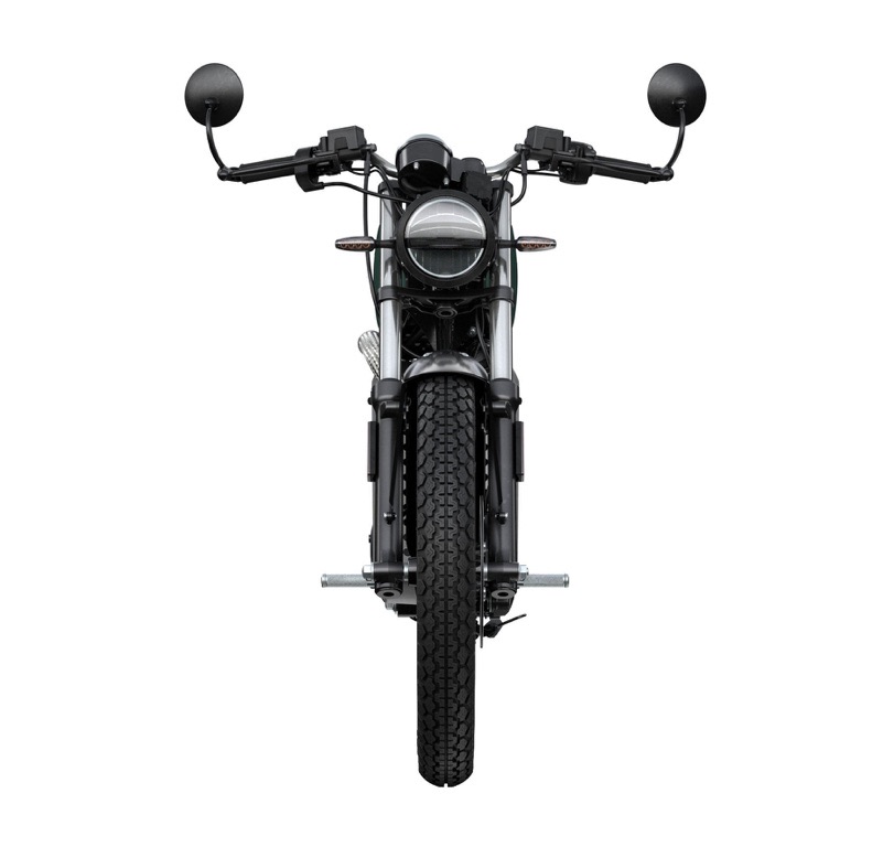 Maeving RM1 Green electric motorcycle