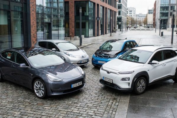 Best used electric cars in 2026 parked in an urban setting