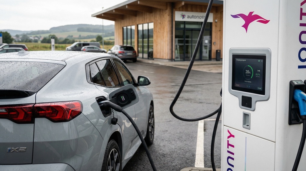 BMW iX1 and iX2 Gain Up to 40 km Range with SiC Inverters for Spring 2026 5 BMW iX2 charging at a public fast charging station