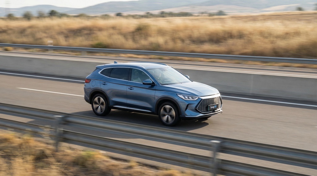 BYD Song EV real-world driving range highway