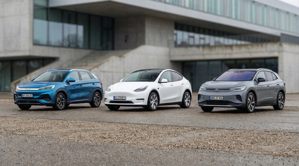 YD Song EV vs Tesla Model Y vs Volkswagen ID.4