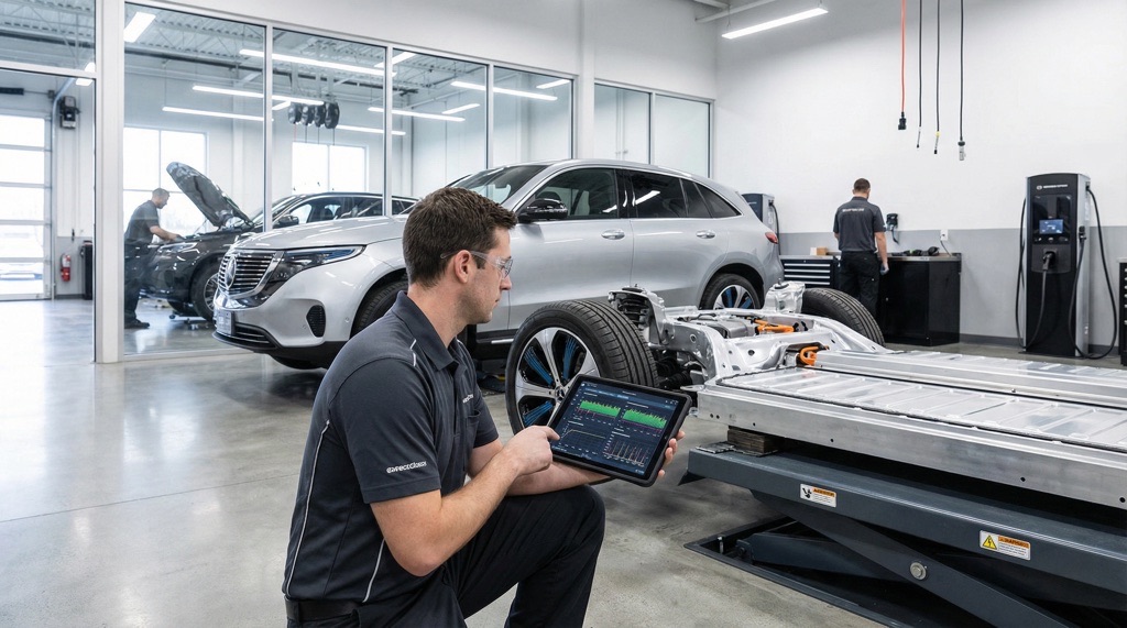 Electric car battery warranty inspection