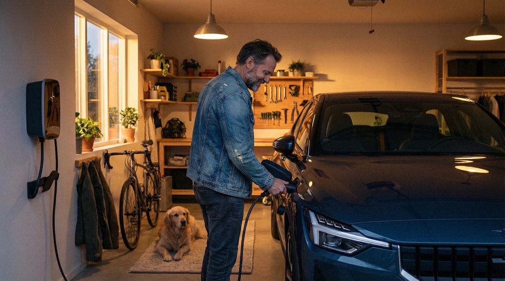 Electric vehicle charging at home with smart habits