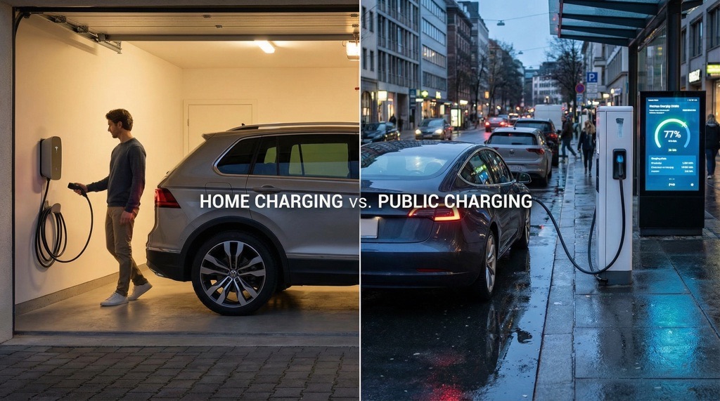 How to Calculate the True Cost of Owning an Electric Car (2026 Guide) 4 Home charging vs public fast charging cost comparison