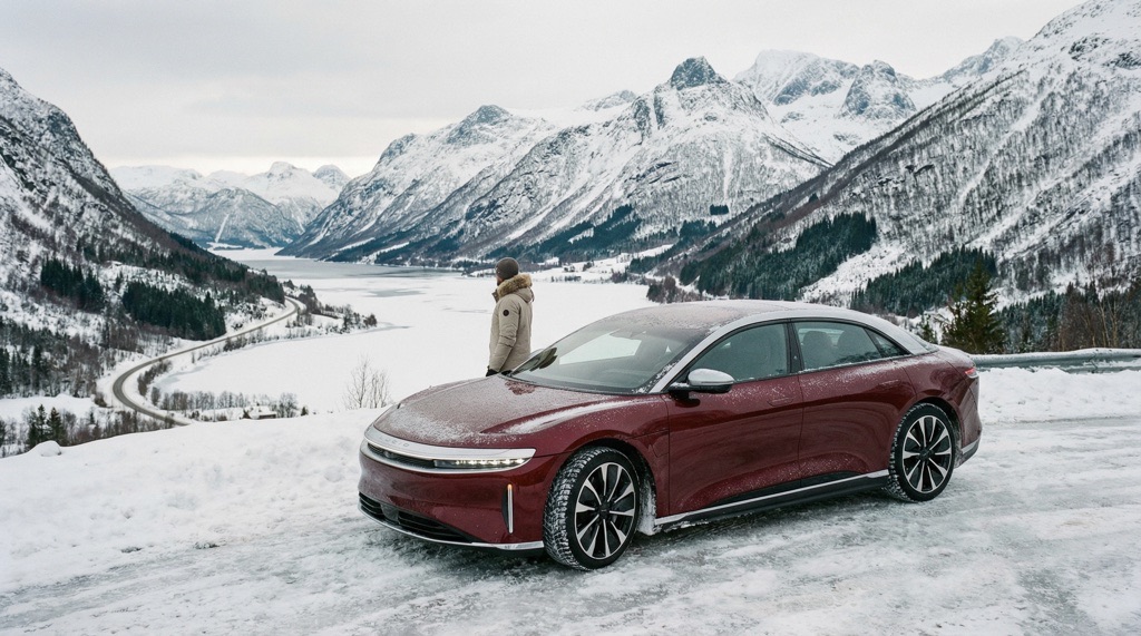 Lucid Air Grand Touring proven winter range performance