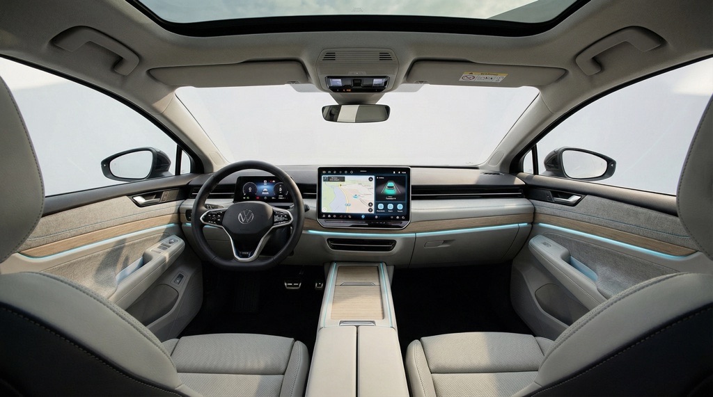 VW ID.UNYX 07 Enters Production with CEA Architecture: 30% Fewer ECUs and 18-Month Development Cycle 4 Volkswagen ID.UNYX 07 digital cockpit and ADAS system