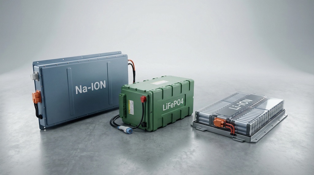 Comparison of sodium-ion, LFP, and lithium-ion EV batteries