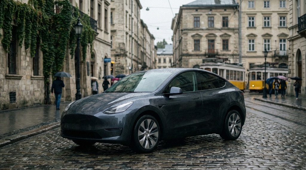 BYD's 270% Europe Sales Surge in 2025 Outpaces Tesla's 27% Decline – Closing the Gap on Market Leadership 5 Tesla Model Y in a European city during market slowdown