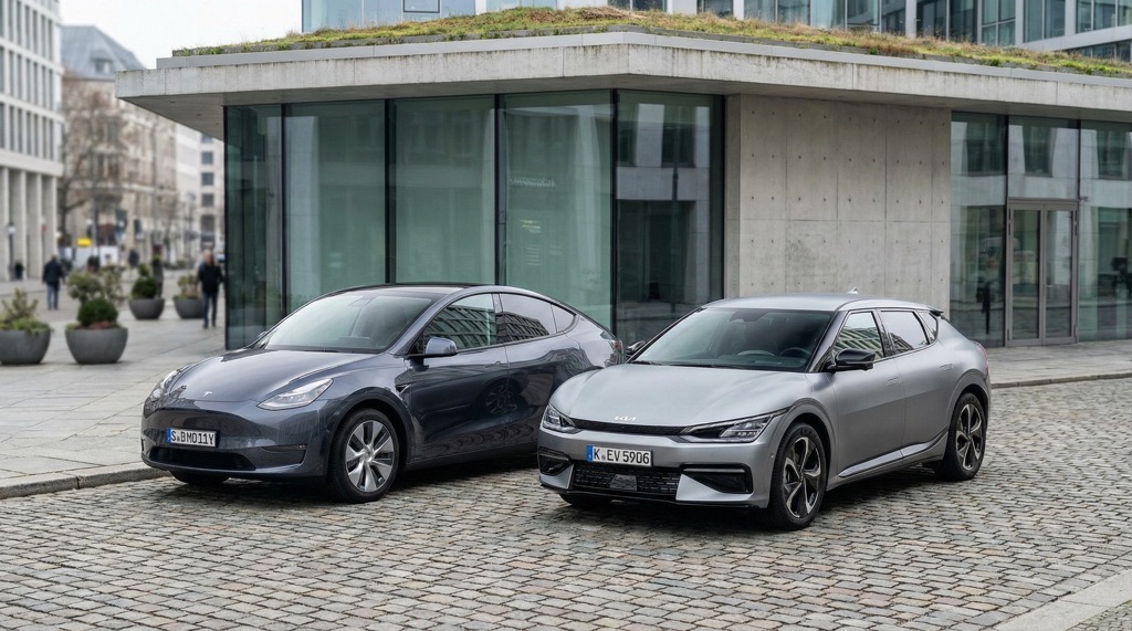 Tesla Model Y vs Kia EV6 electric SUV comparison 2026