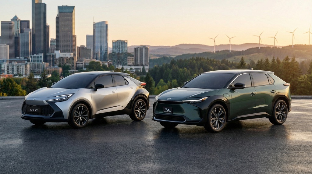 Toyota expands electric vehicle lineup in the US for 2026 with C-HR and bZ Woodland