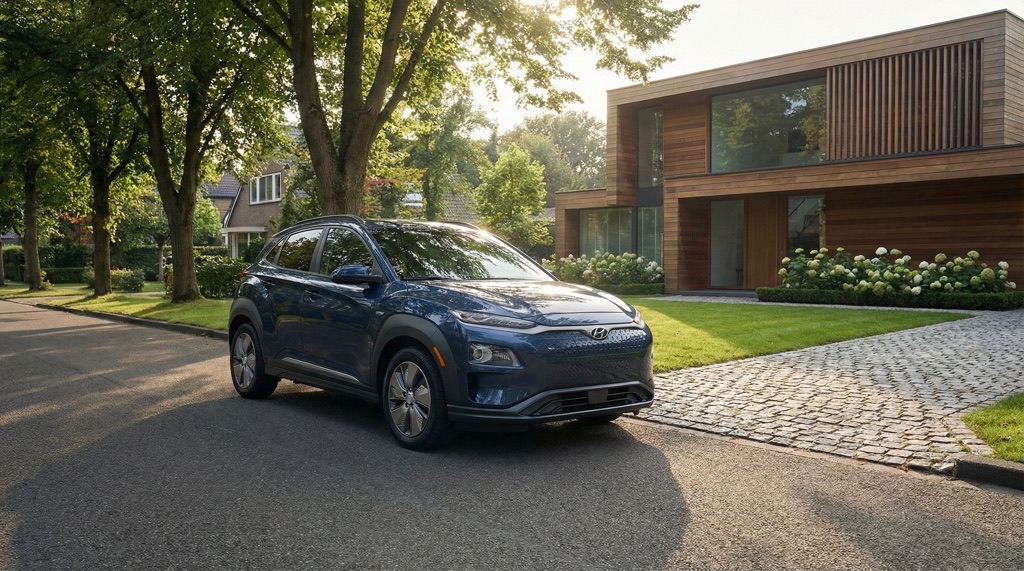 Best Used Electric Cars: Complete Buyer’s Guide (2026) 5 Used Hyundai Kona Electric parked outdoors