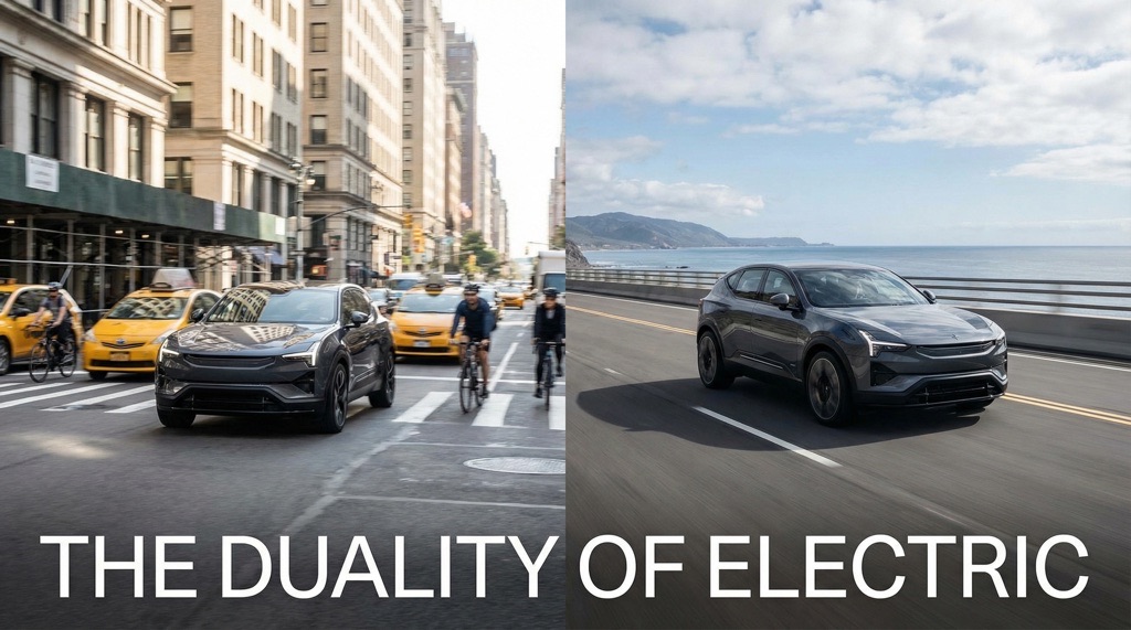 Electric vehicle used in city and highway driving scenarios