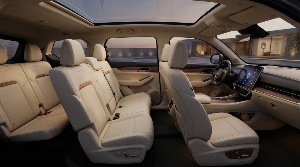 VinFast VF 9 Delivers 402 HP and 330-Mile Range in Premium EV SUV Segment 6 VinFast VF 9 interior technology and three-row seating