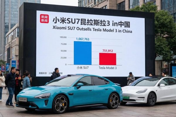 Xiaomi SU7 Outsells Tesla Model 3 in China