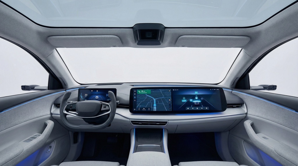 Xiaomi SU7 interior technology with LiDAR and extended EV range
