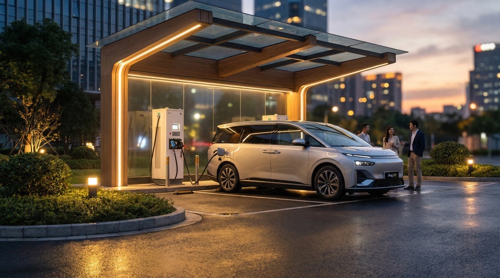 XPeng X9 fast charging on 800V platform