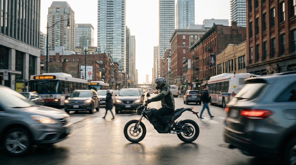 Zero FXE electric motorcycle city commuting