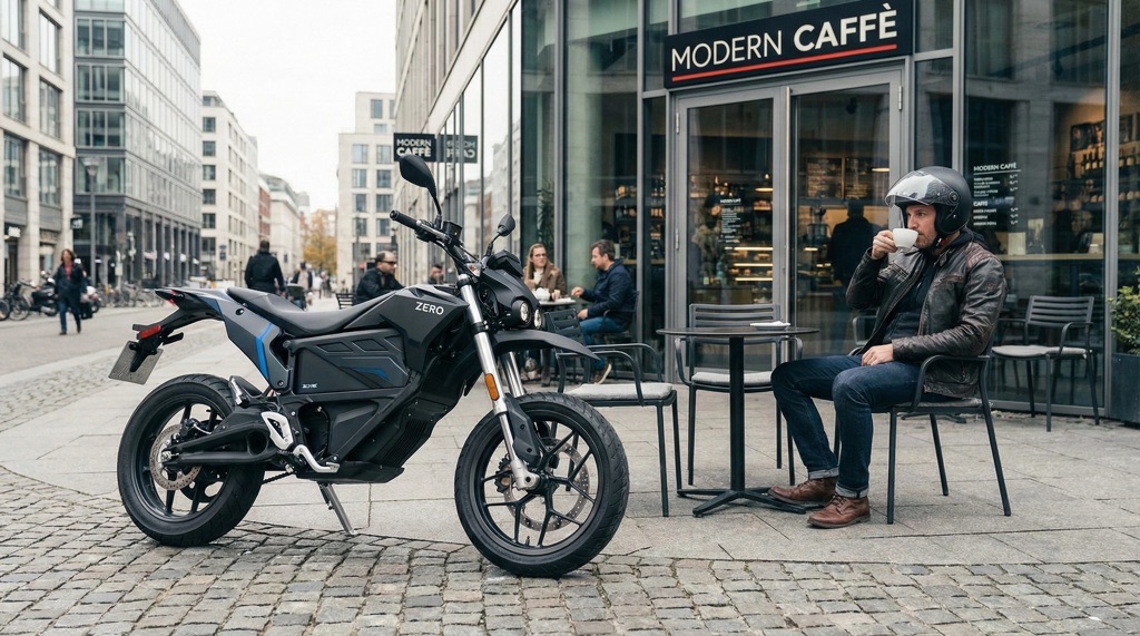 Zero FXE electric motorcycle urban lifestyle