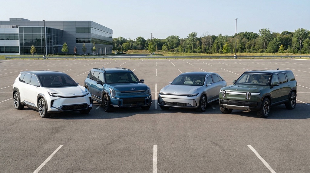 Toyota 3-Row EV (2027) vs Kia EV9 (2026) vs Hyundai Ioniq 9 vs Rivian R2