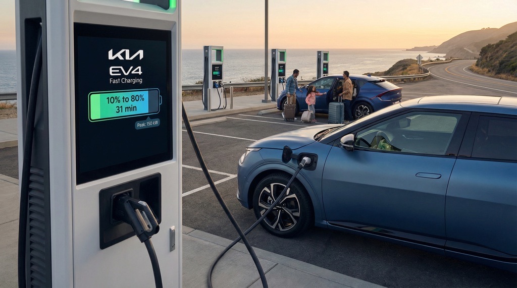 Charging Kia EV4