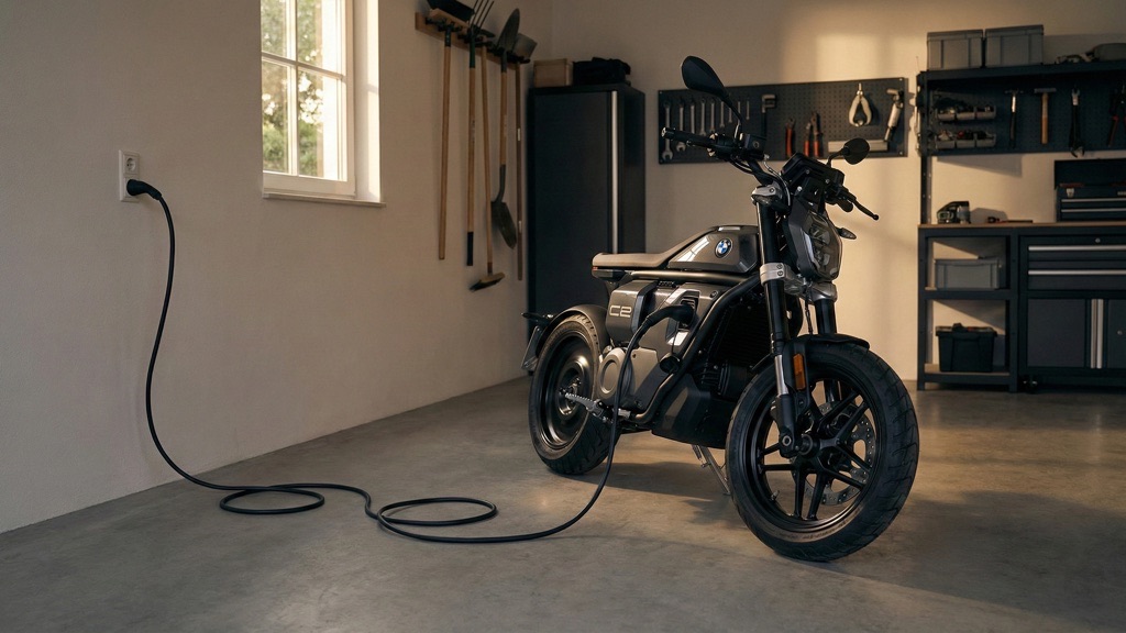 BMW CE 02 Review (2024): Real Urban Range, Costs & Long-Term Rider Verdict 6 BMW CE 02 Home Charging Setup