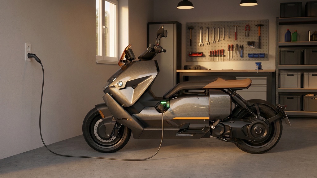 BMW CE 04 Charging at Home
