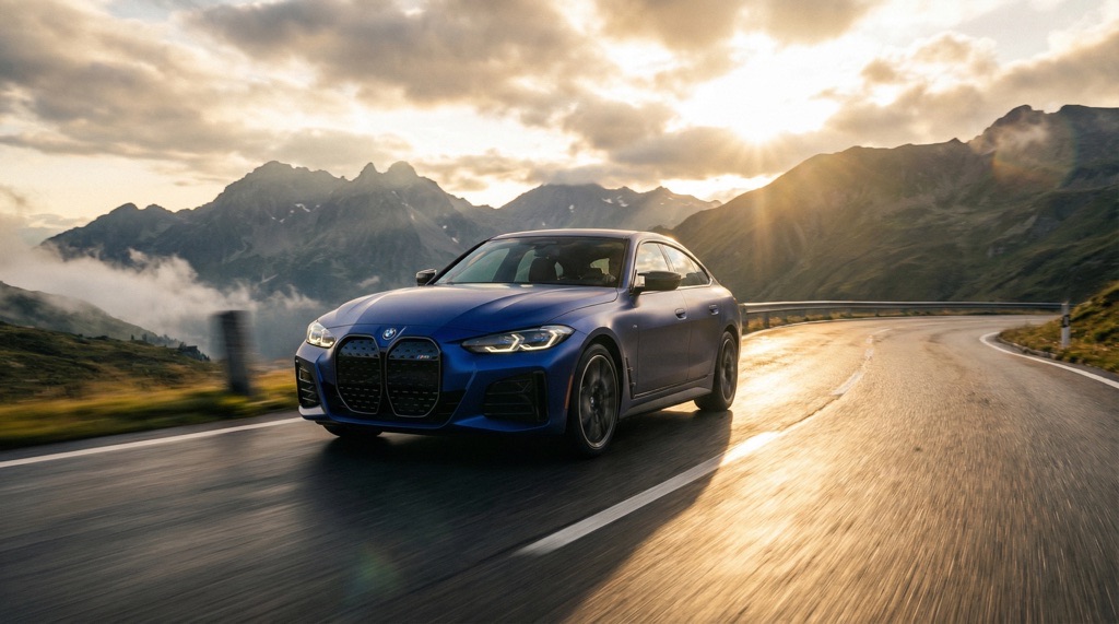 BMW i4 electric sedan driving dynamics