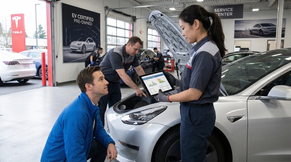 Inspection process when buying a used electric car in the USA