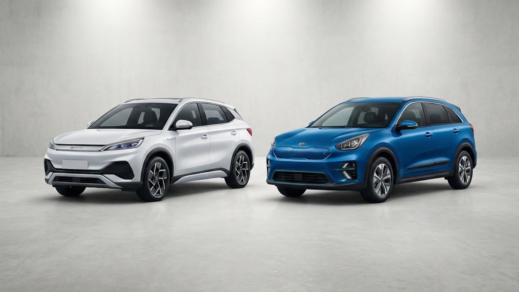 BYD Atto 3 vs Kia Niro EV (2025): Real-World Range, Winter Performance & Ownership Forecast 5 Atto 3 and Niro EV side-by-side specification comparison