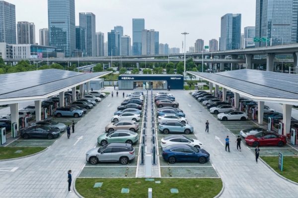 Large-scale EV charging infrastructure in China supporting millions of electric vehicles