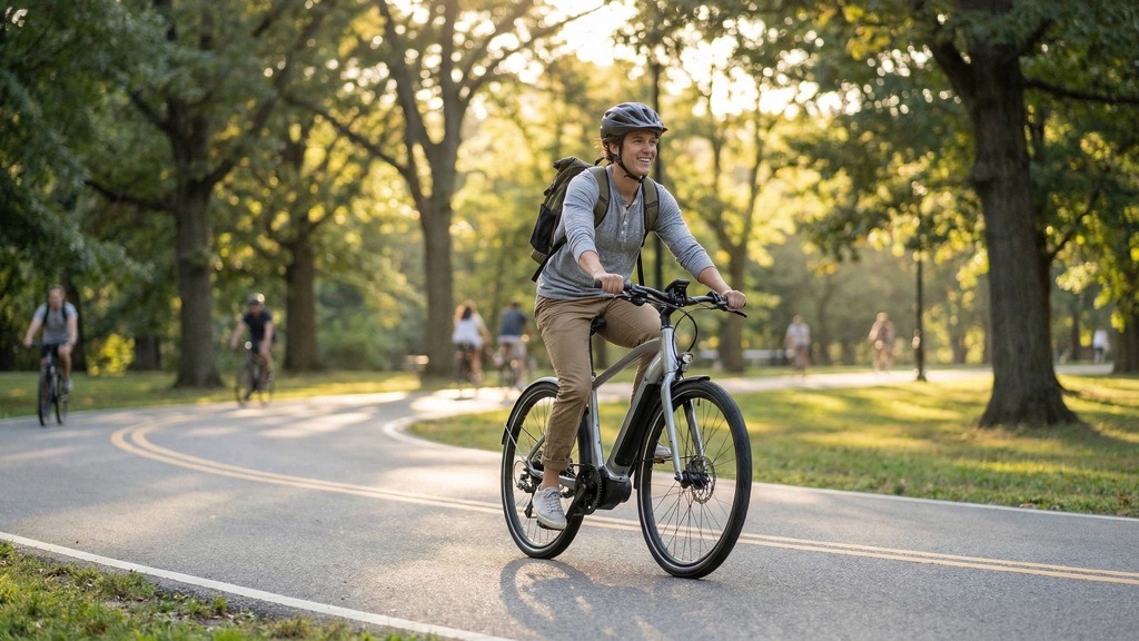 E-Bike Classes Explained (Class 1 vs 2 vs 3): Speed, Laws & Which One to Buy in 2026 3 Class 1 E-Bike on Mixed-Use Trail