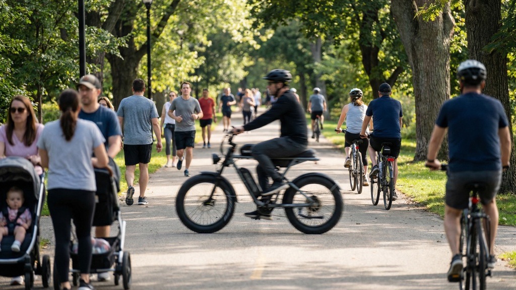 E-Bike Laws & Regulations (US + EU) — 2026 Authority Guide 8 High-speed e-bike on shared trail