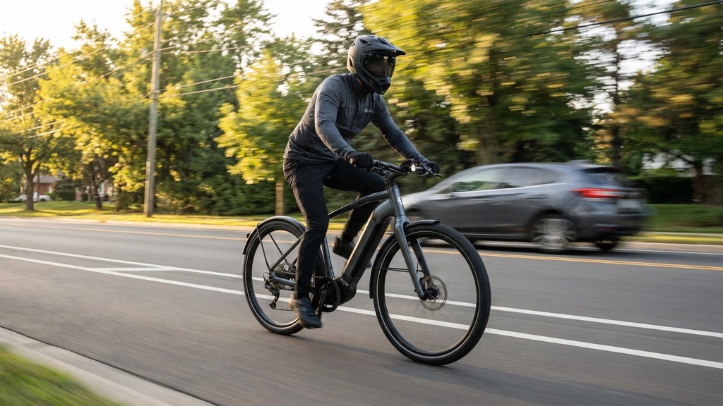 Class 3 Speed Pedelec on Suburban Road