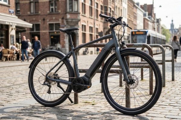 Modern Electric Commuter Bike in City Environment