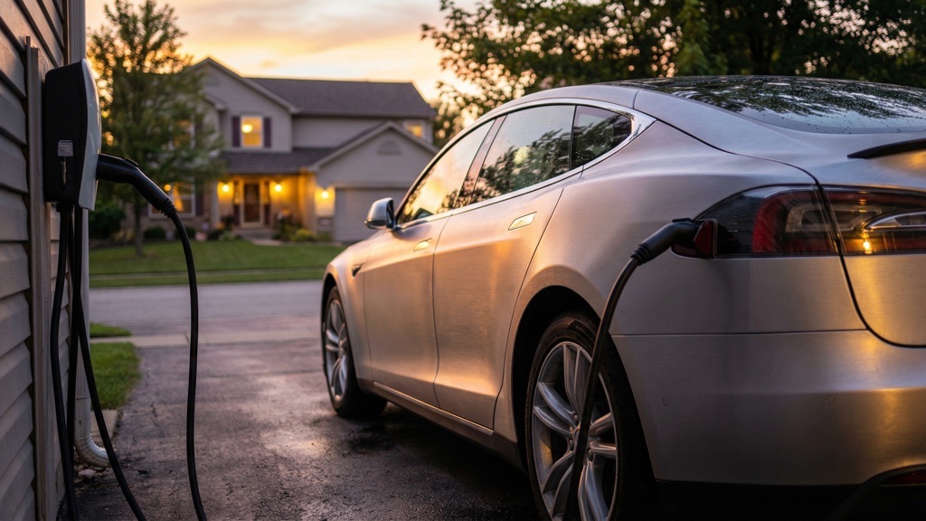 Electric Car Charging at Home with Level 2 Charger