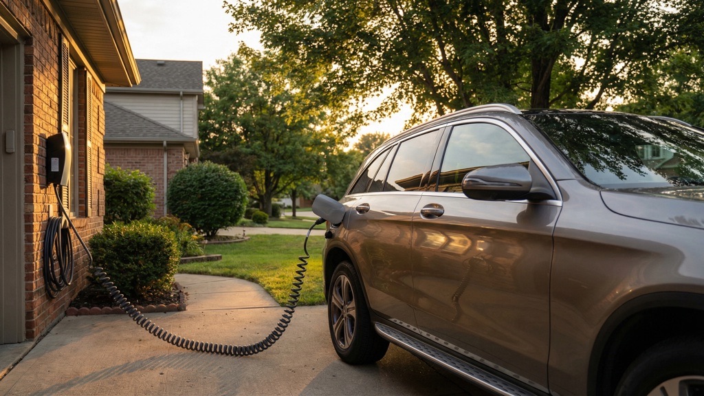 Electric car charging at home