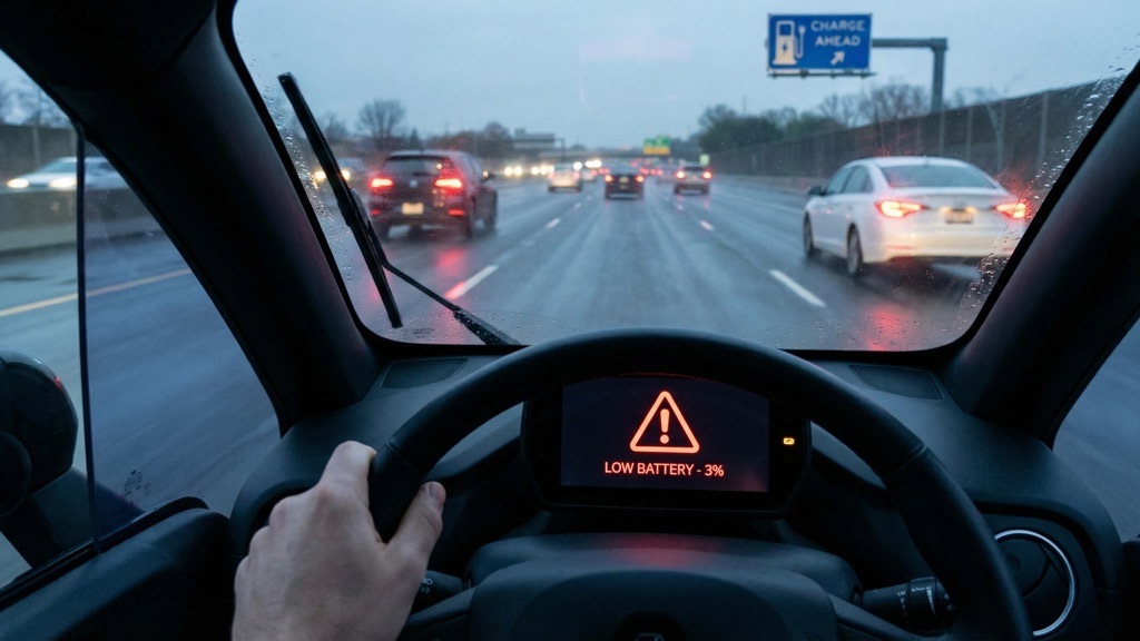 Driving an EV with Low Battery Warning