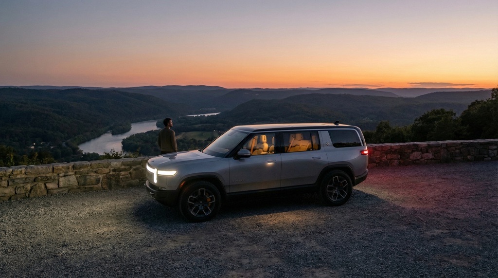 Electric car at sunset symbolizing reliable real-world range in 2026