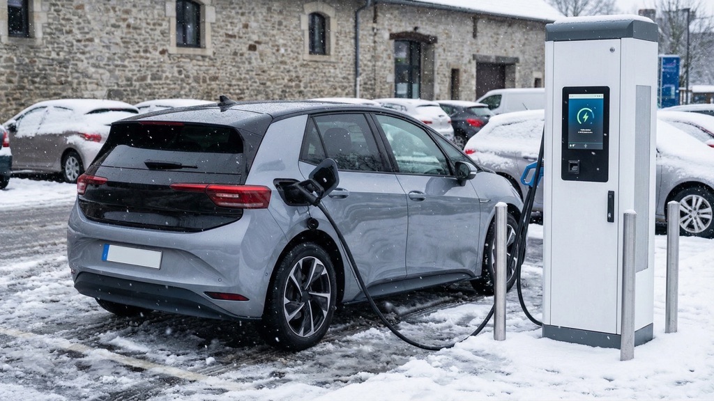 Electric Hatchback Fast Charging in Winter