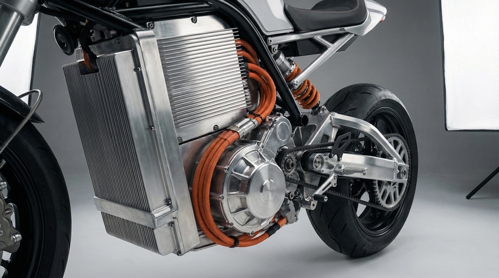 Electric motorcycle battery size comparison affecting real-world riding range