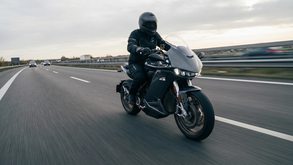 Electric Motorcycle Highway Riding