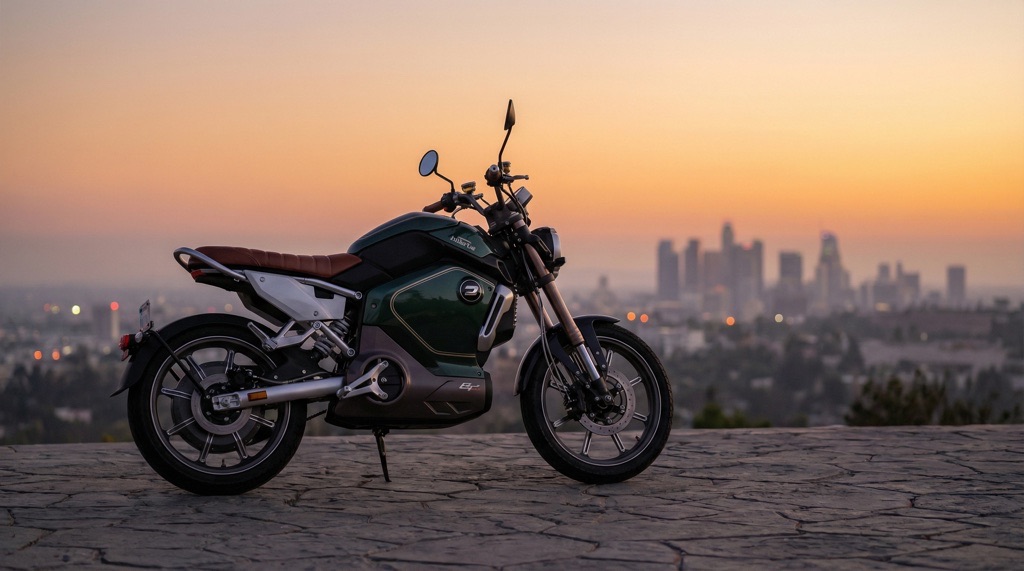 Electric motorcycle representing real-world range expectations in 2026