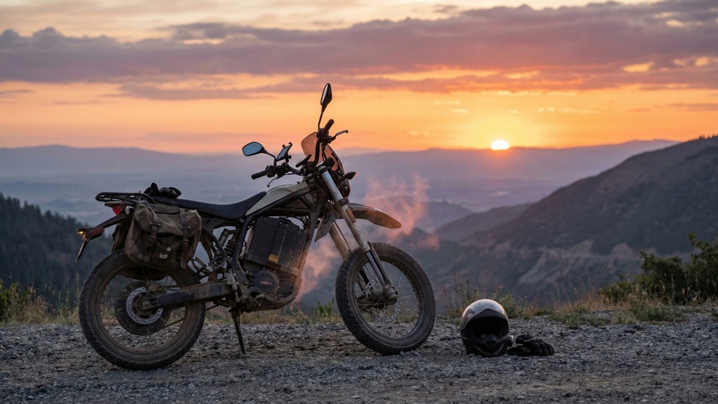 Electric Motorcycle After Long Ride