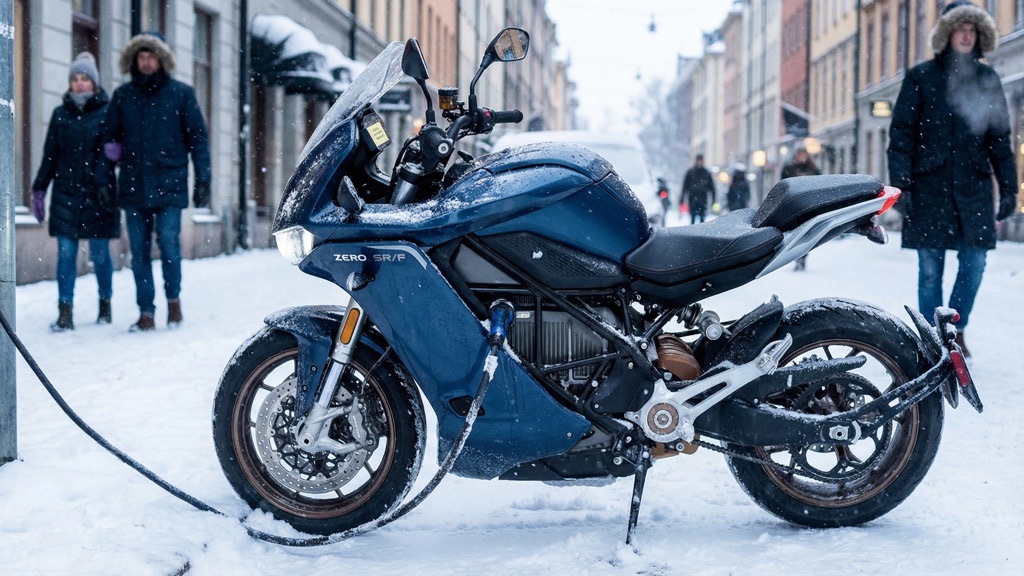 Electric Motorcycle in Cold Weather