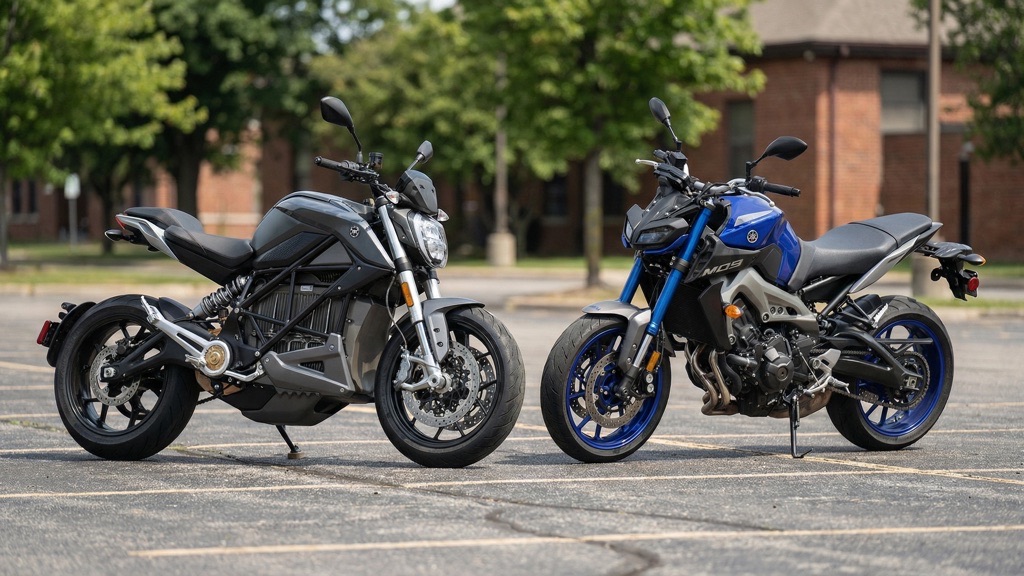Electric Naked vs Yamaha MT-09 Comparison