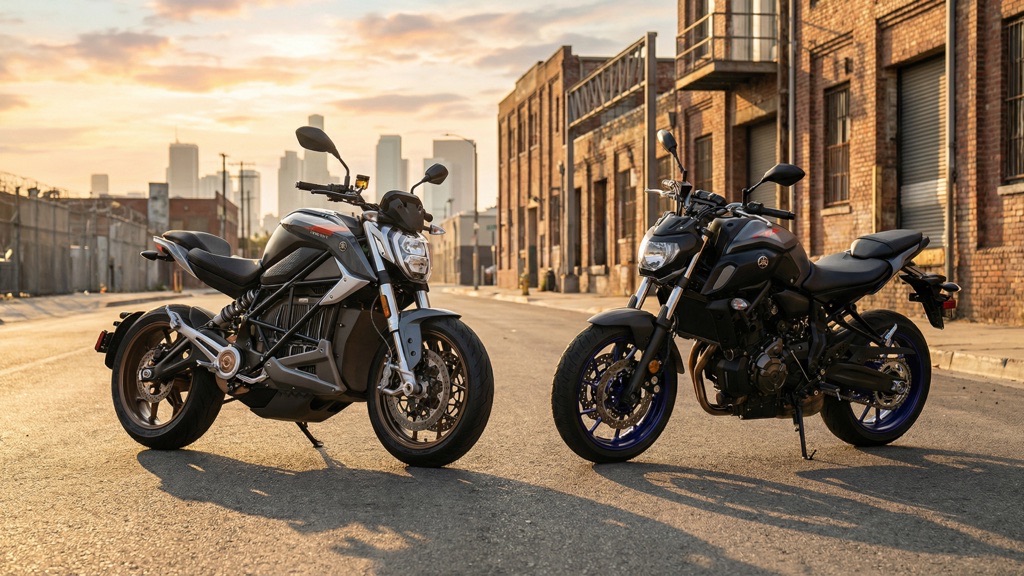 Zero SR/F vs Yamaha MT-07 Side-by-Side Comparison